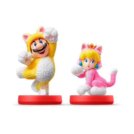 Figura Nintendo Amiibo Mario Y Peach Felina Pack 2 En 1 100