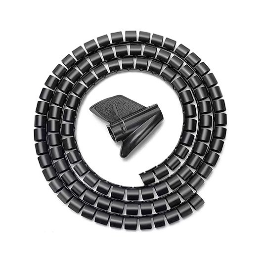 Organizador De Cable En Espiral 25mm Aisens 1m Negro