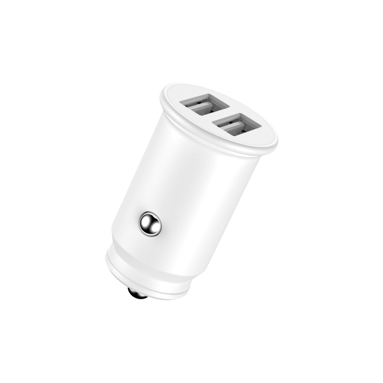 Adaptador De Coche Enjoy Blanco 2 Usb X 5v24a