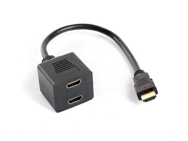 Adaptador Lanberg Hdmi Machohdmi Hembra X2 Splitter 20cm