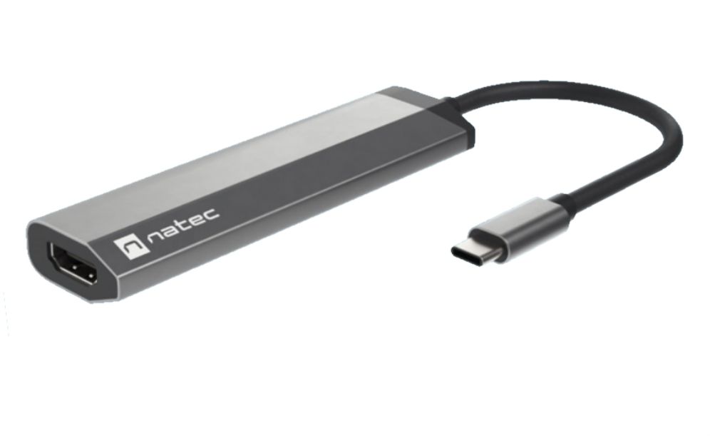 Adaptador Natec Fowler Slim Usb C 2xusb 3 0 Hdmi 4k Usb C Pd