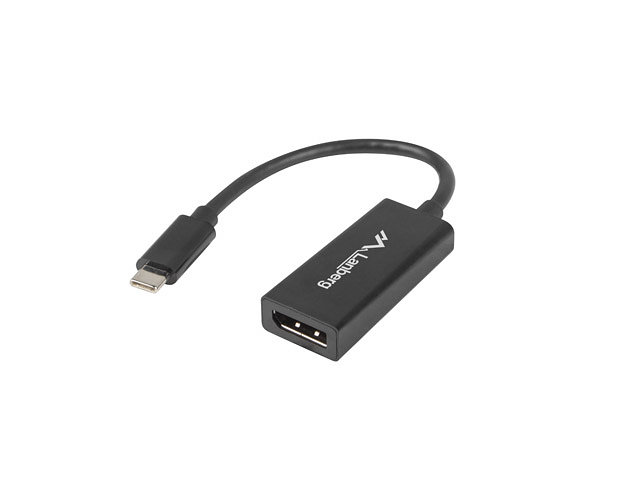 Adaptador Usb Lanberg Usb C M 31 A Displayport H 15cm Negro