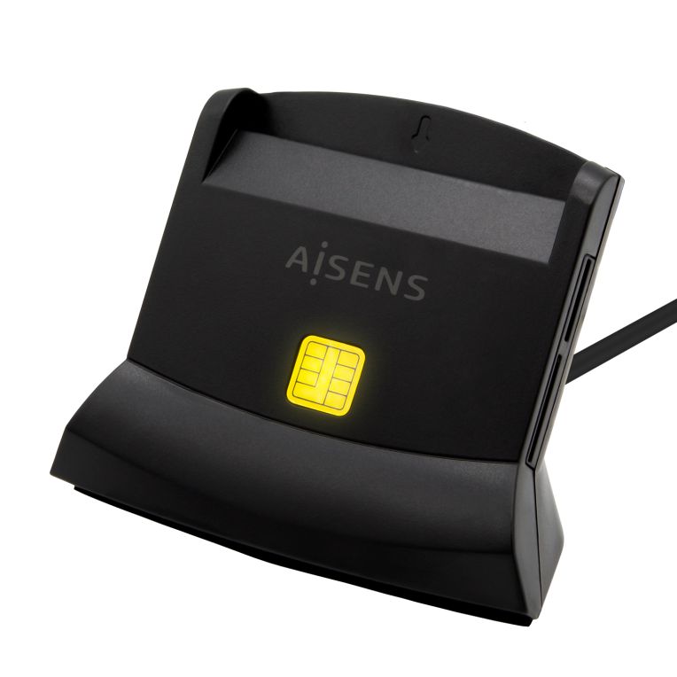 Aisens Lector De Tarjeta Dni Sim Sd Micro Sd Mmc Rs Mmc Mmc Micro Usb C Negro