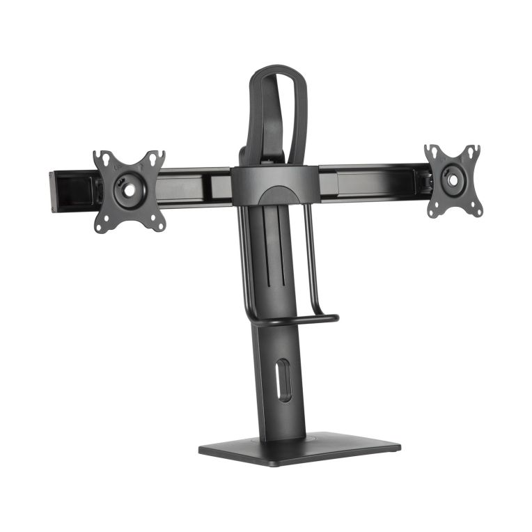 Aisens Soporte De Mesa Pro Contrapeso Gira E Incli Para 2 Monitores 6kg Negro