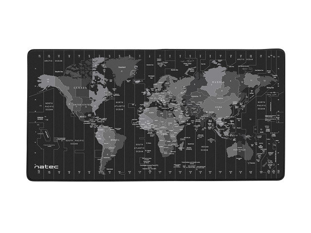 Alfombrilla Natec Time Zone Map Maxi 800x400 Mm Raton