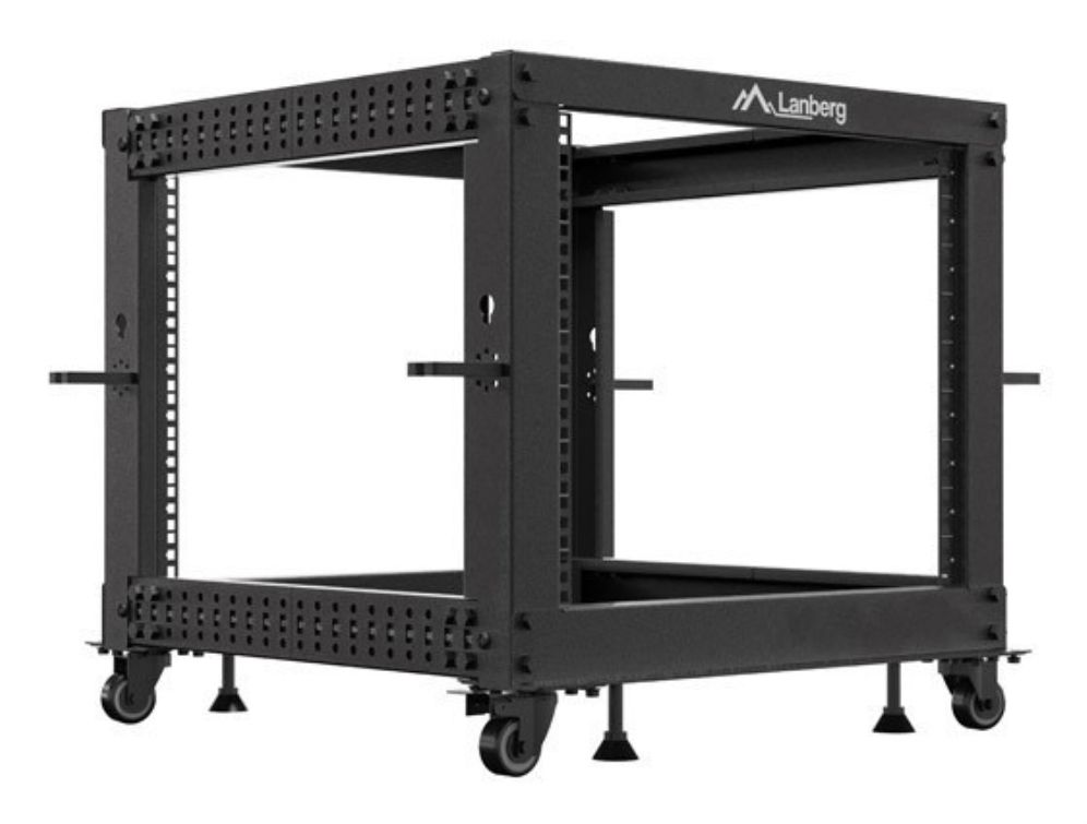 ARMARIO LANBERG ABIERTO RACK 19 9U 600X600 AJUSTABLE HASTA 1100 NEGRO