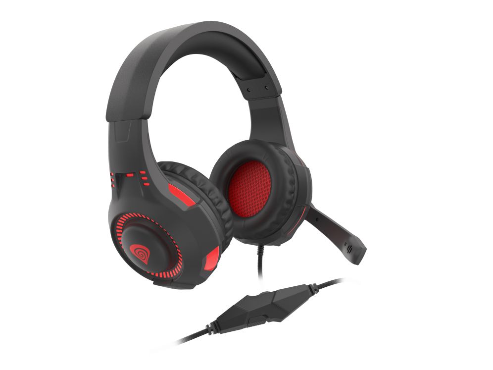 AURICULARES GAMING GENESIS RADON 210 71 USB NEGROROJO