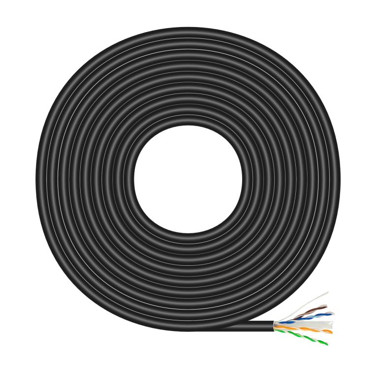 BOBINA CABLE RED AISENS EXTERIOR IMPERMEABLE RJ45 CAT6 UTP 100M CCA RIGIDO