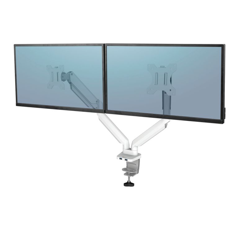 Brazo Para Monitor Doble Platinum Series Blanco