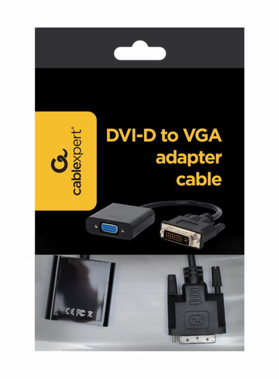 Cable Adaptador Gembird Dvi D Macho A Vga Hembra 15 Pines