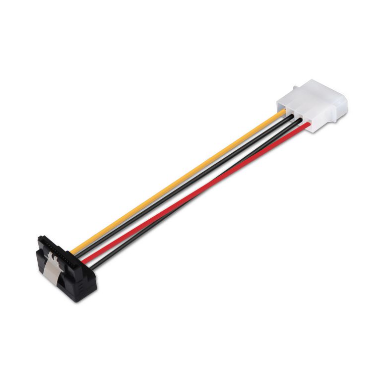 CABLE AISENS SATA ALIM ACODADO ANCLAJES MOLEX 4PIN M SATAH 16CM