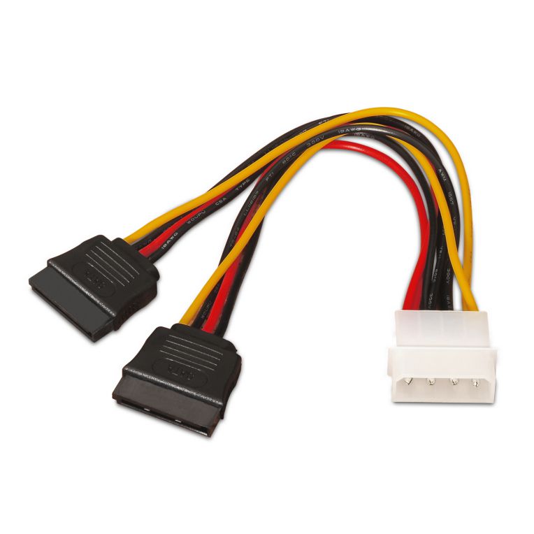 CABLE AISENS SATA ALIMENTACION MOLEX 4PIN M 2XSATAH 20CM