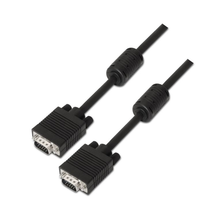 CABLE AISENS SVGA CON FERRITA HDB15M HDB15M NEGRO 1 8M
