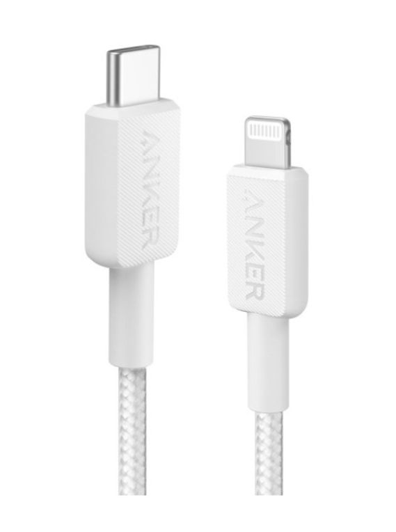 Cable Anker 322 Usb C A Ligthning Cable Trenzado 0 9m Blanco