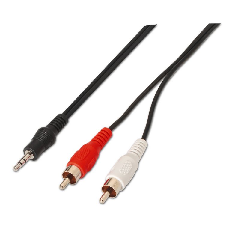 CABLE AUDIO AISENS ESTEREO JACK 3 5 M 2XRCA M NEGRO 1 5M