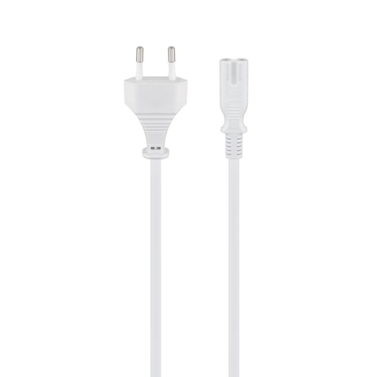 Cable De Alimentacion Euro A Iec C7 Blanco 1 80 Metros