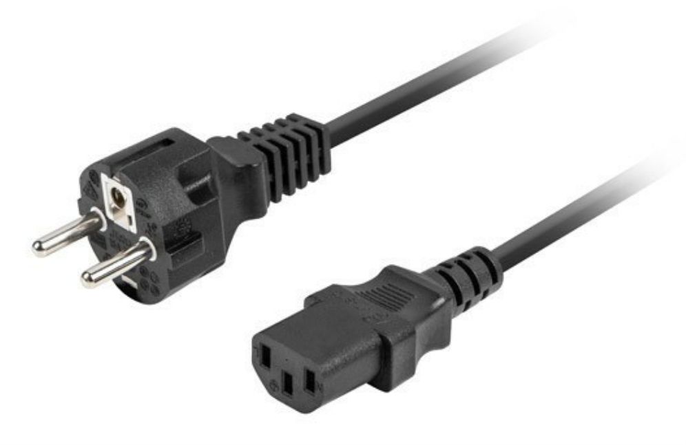 CABLE DE ALIMENTACION LANBERG SCHUKO CEE 77 A IEC320 C13 1 8M RECTO