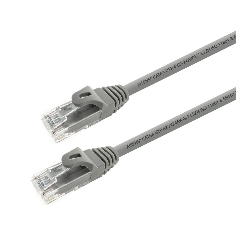 Cable De Red Latiguillo Rj45 Lszh Cat6a 500 Mhz Utp Awg24 Gris 05m