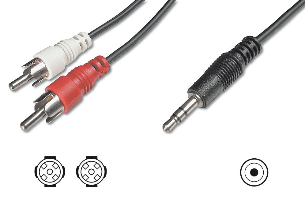 Cable Digitus Adaptador Audio Jack 3 5mm 2x Rca 1 5m Ccs 2x0 1010 Mm