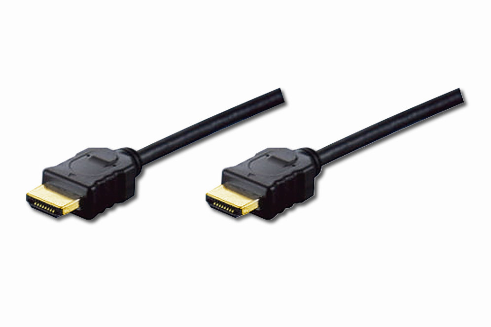 Cable Digitus Video Hdmi Estandar Tipo A Mm 2m Wethernet Fullhd Dorado Negro