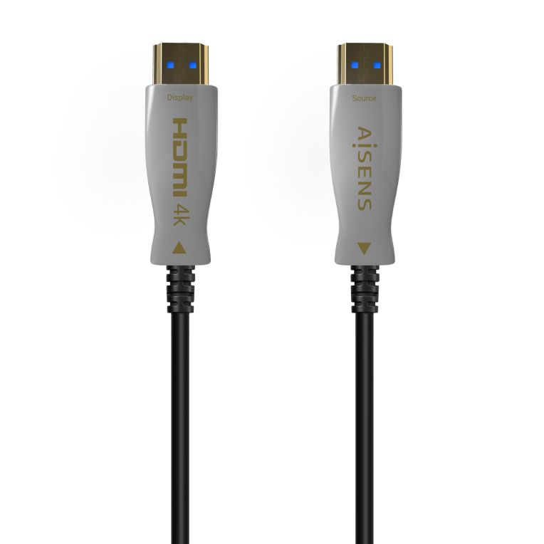 Cable Hdmi Aisens V2 0 Optico Activo Aoc 4k60hz 18gbps A M A M Negro 100m