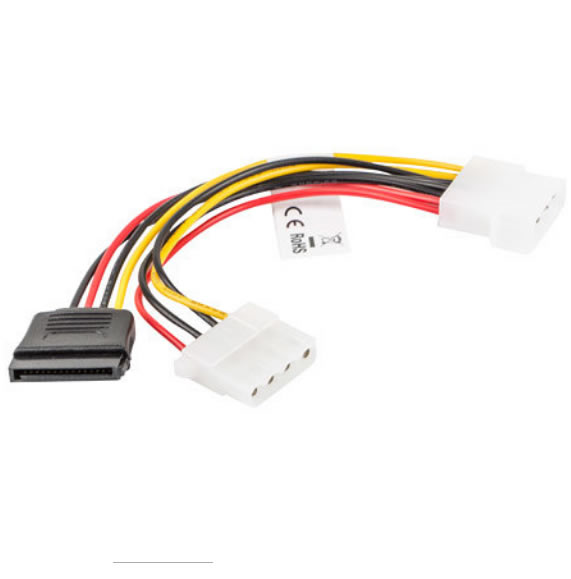 Cable Lanberg Alimentacion Molex Macho A Sata Hembra Molex Hembra 15 Cm