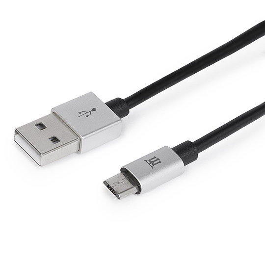 Cable Maillon Premium Micro Usb 24 Aluminio Plateado 1m