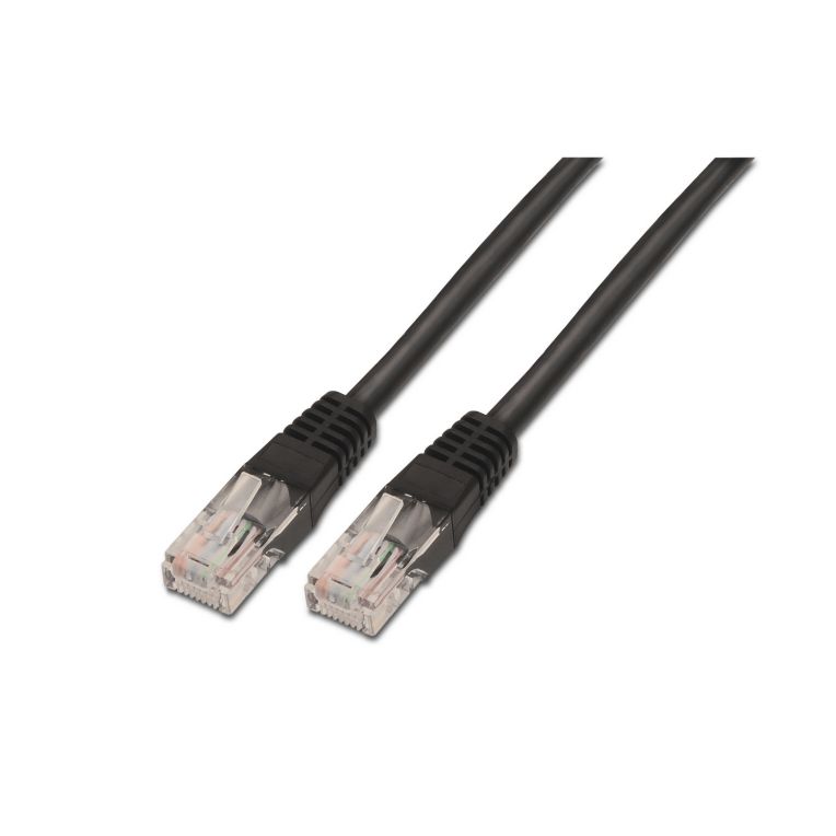 CABLE RED AISENS LATIGUILLO RJ45 CAT5E UTP AWG24 NEGRO 05M