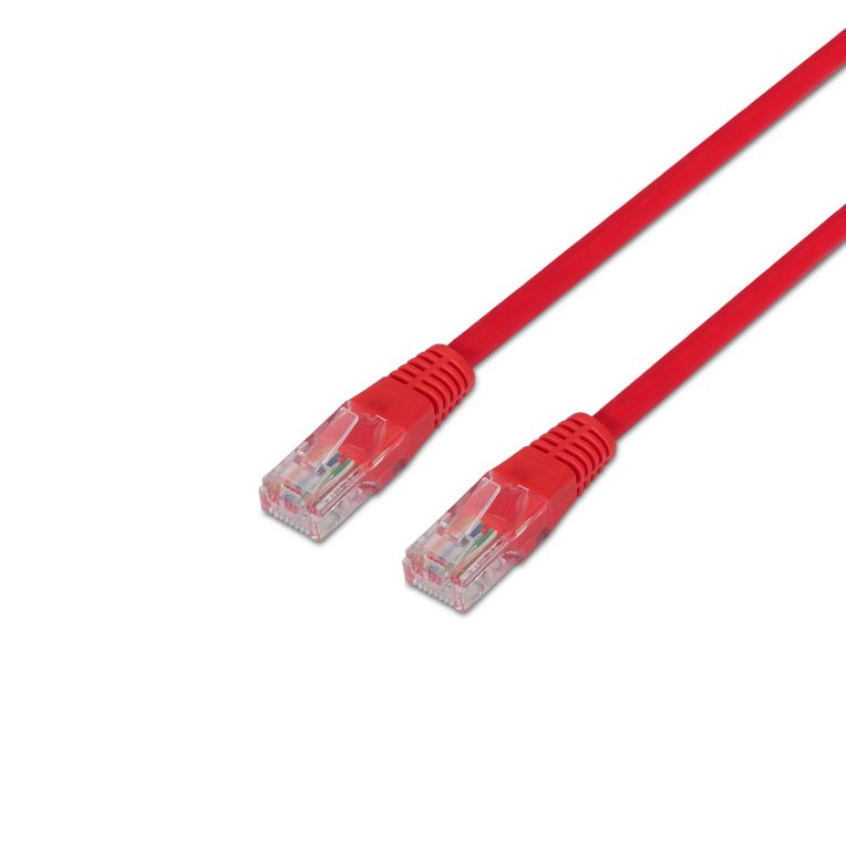 CABLE RED AISENS LATIGUILLO RJ45 CAT5E UTP AWG24 ROJO 1M
