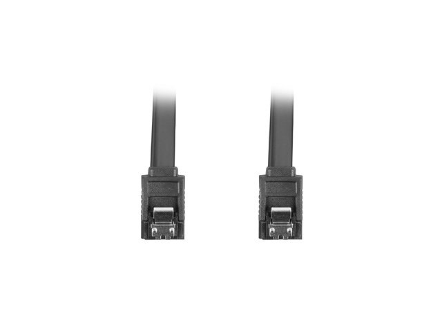 Cable Sata Iii Lanberg 6gbs Hembra Hembra Clip Metal 30cm Negro