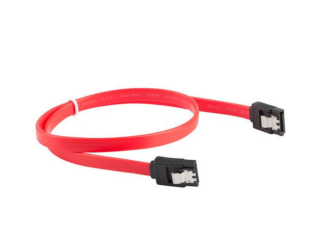 Cable Sata Iii Lanberg 6gbs Hembra Hembra Clip Metal 30cm Rojo