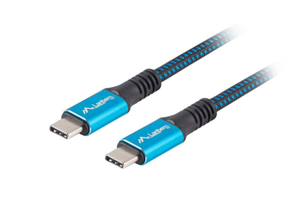 Cable Usb C 40 Lanberg Machomacho 05m 100w 8k 30hz Negroazul