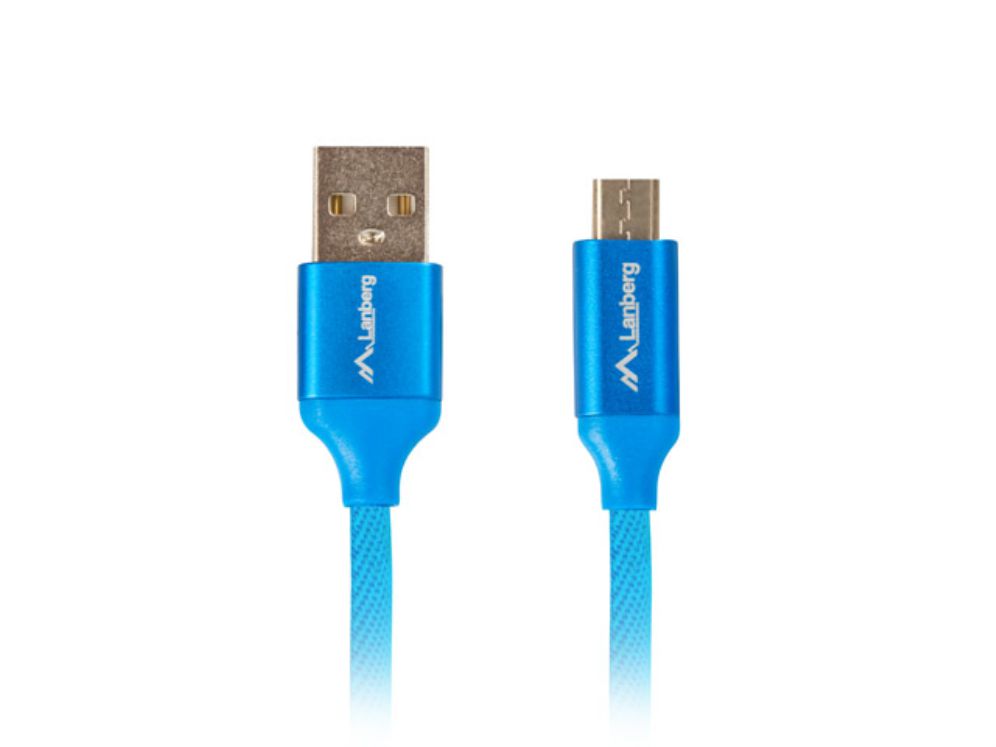 Cable Usb Lanberg 2 0 Machomicro Usb Macho Quick Charge 3 0 1 8m Azul