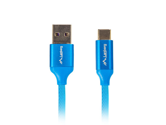 Cable Usb Lanberg 2 0 Machousb C Macho Quick Charge 3 0 05m Azul