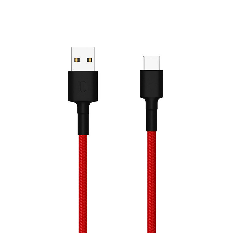 Cable Usb Xiaomi Usb Macho Usb Tipo C Macho Rojo Negro