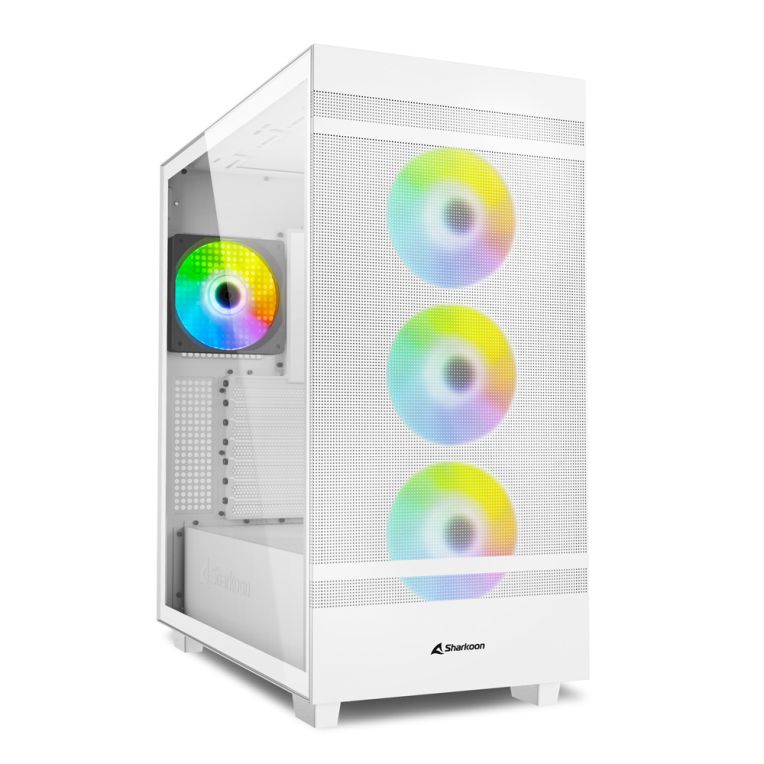 Caja Sharkoon Rebel C50 Rgb Atx 2xusb30 Sin Fuente Blanco