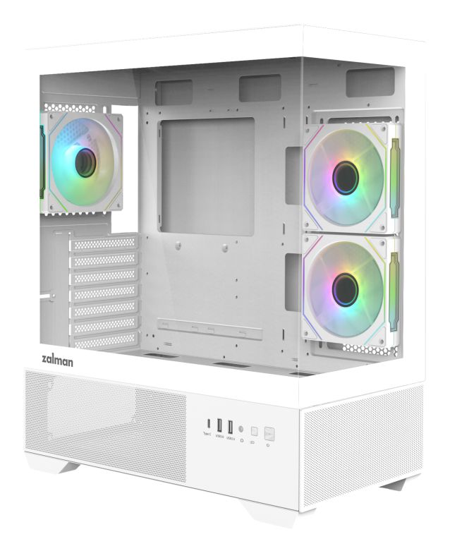 CAJA ZALMAN CHRONIX ATX 3 XVENT 120MM ARGB 1XUSB 30 BLANCO SN FUENTE