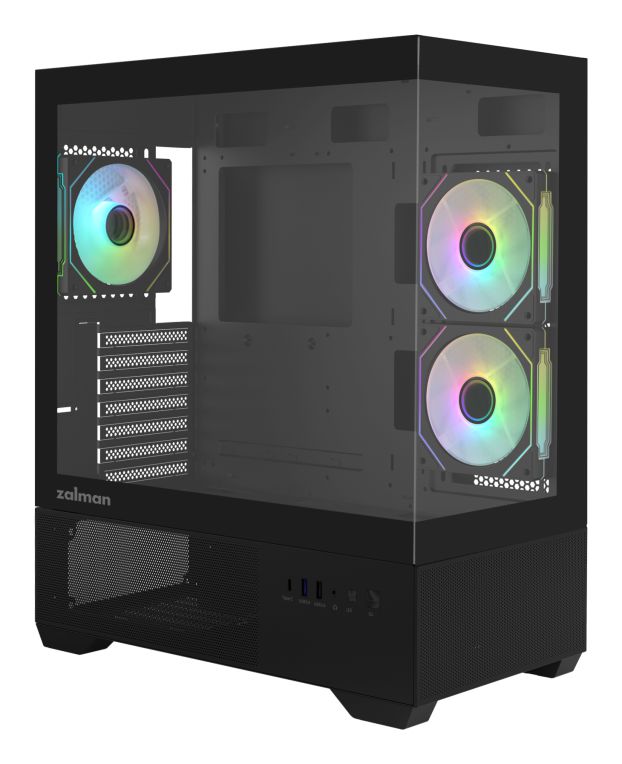 CAJA ZALMAN CHRONIX ATX 3 XVENT 120MM ARGB 1XUSB 30 NEGRO SN FUENTE