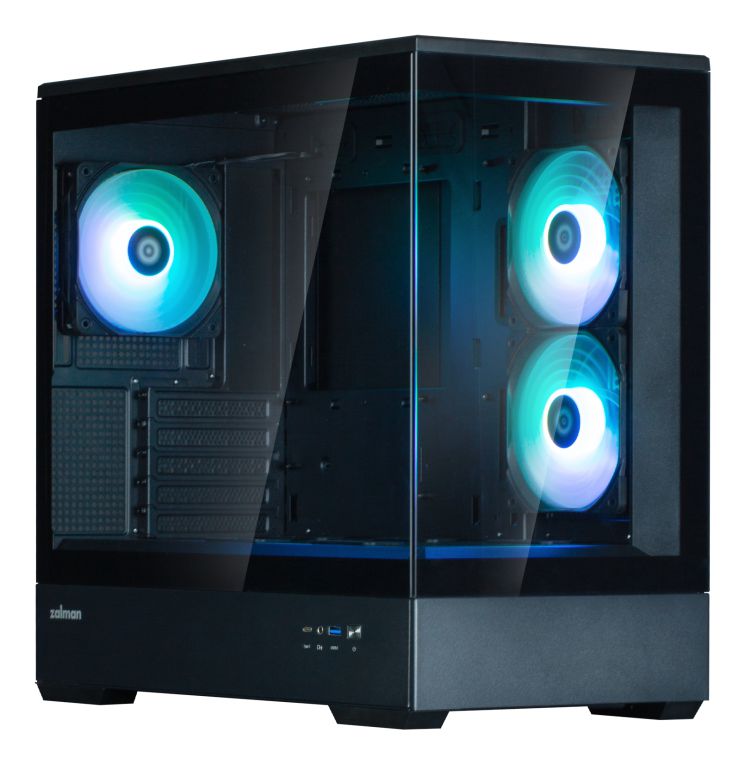 CAJA ZALMAN P30 V2 MATX 3 X VENT 120MM ARGB 2XUSB 30 NEGRO SN FUENTE
