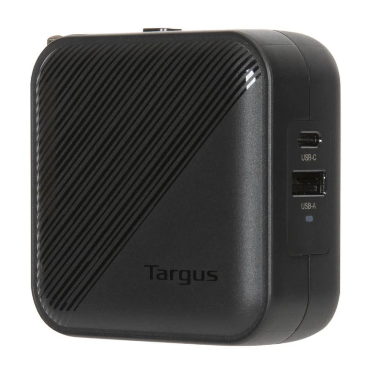 Cargador Adaptador Targus 65 W Gan Charger  Multi Port  With Travel Adapters