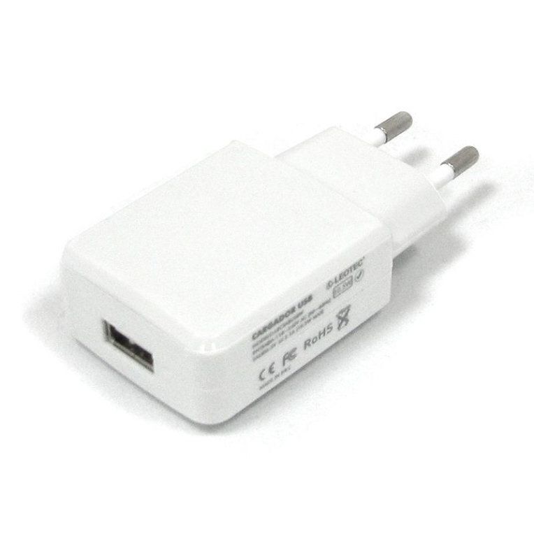 Cargador De Pared Leotec Usb 5v 2a Usb 2 5mm Usb Micro Usb Blanco