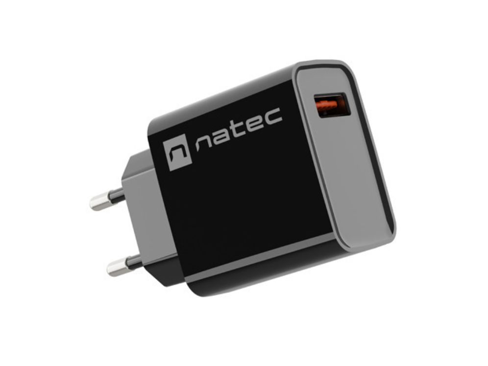 Cargador Natec Ribera 18w 1xusb A Qc30 Negro