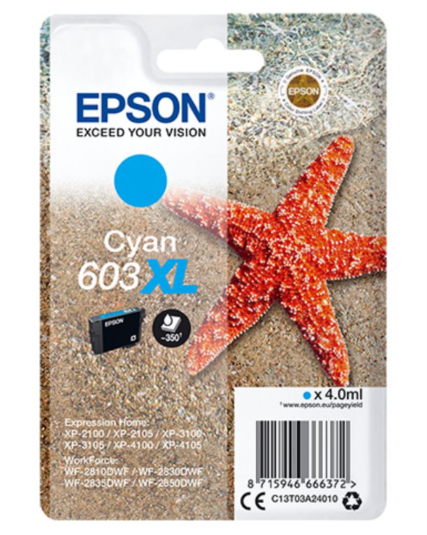 Cartucho Epson T603xl Cian Xp 2100 3100 4100