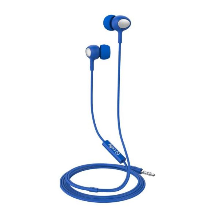 Celly Auriculares Up500 Jack 3 5 Stereo Con Microfono Azul