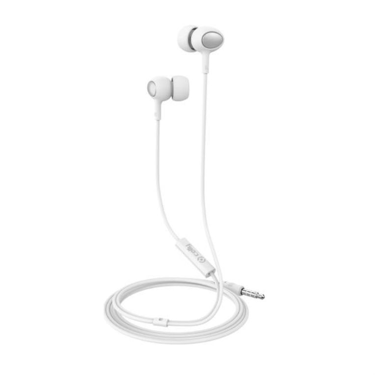 Celly Auriculares Up500 Jack 3 5 Stereo Con Microfono Blanco