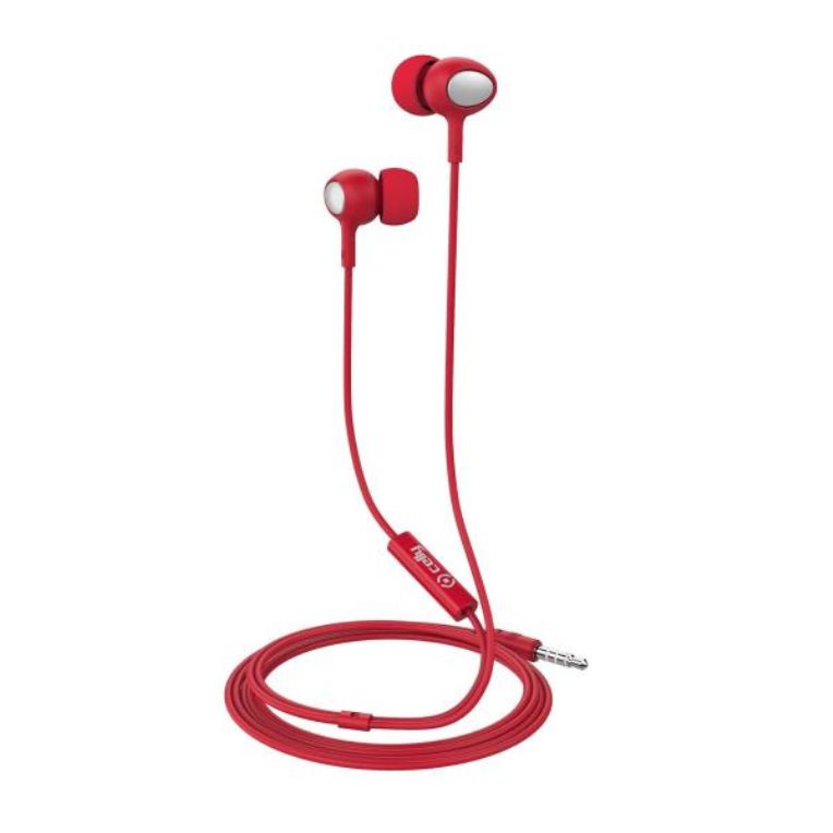 Celly Auriculares Up500 Jack 3 5 Stereo Con Microfono Rojo