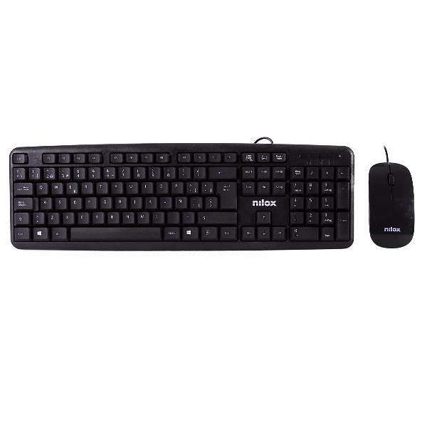 COMBO TECLADO  RATON FLAT NILOX USB NEGRO