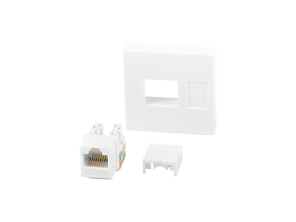 Conector Keystone Lanberg Rj45 Cat6a Utp Pared 45x45 Blanco