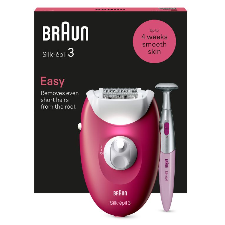 DEPILADORA ELECTRICA BRAUN SILK EPIL 3 SE3 202 RODILLO MASAJE LUZ SMARTLIGHT