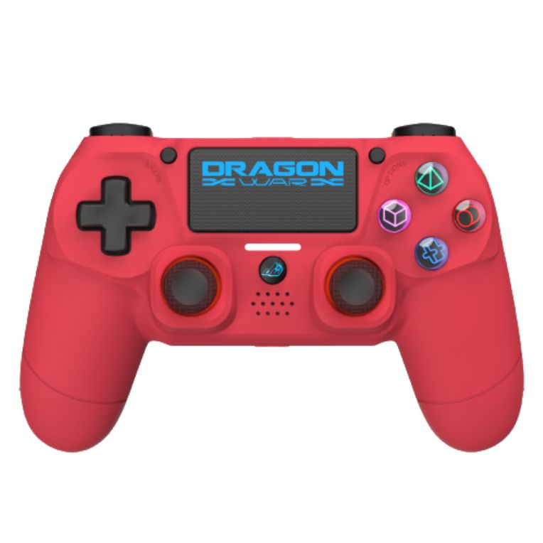 Dragonwar  Mando Inalambrico Dragon Shock 4 Rojo Para Ps4 Pc Y Movil